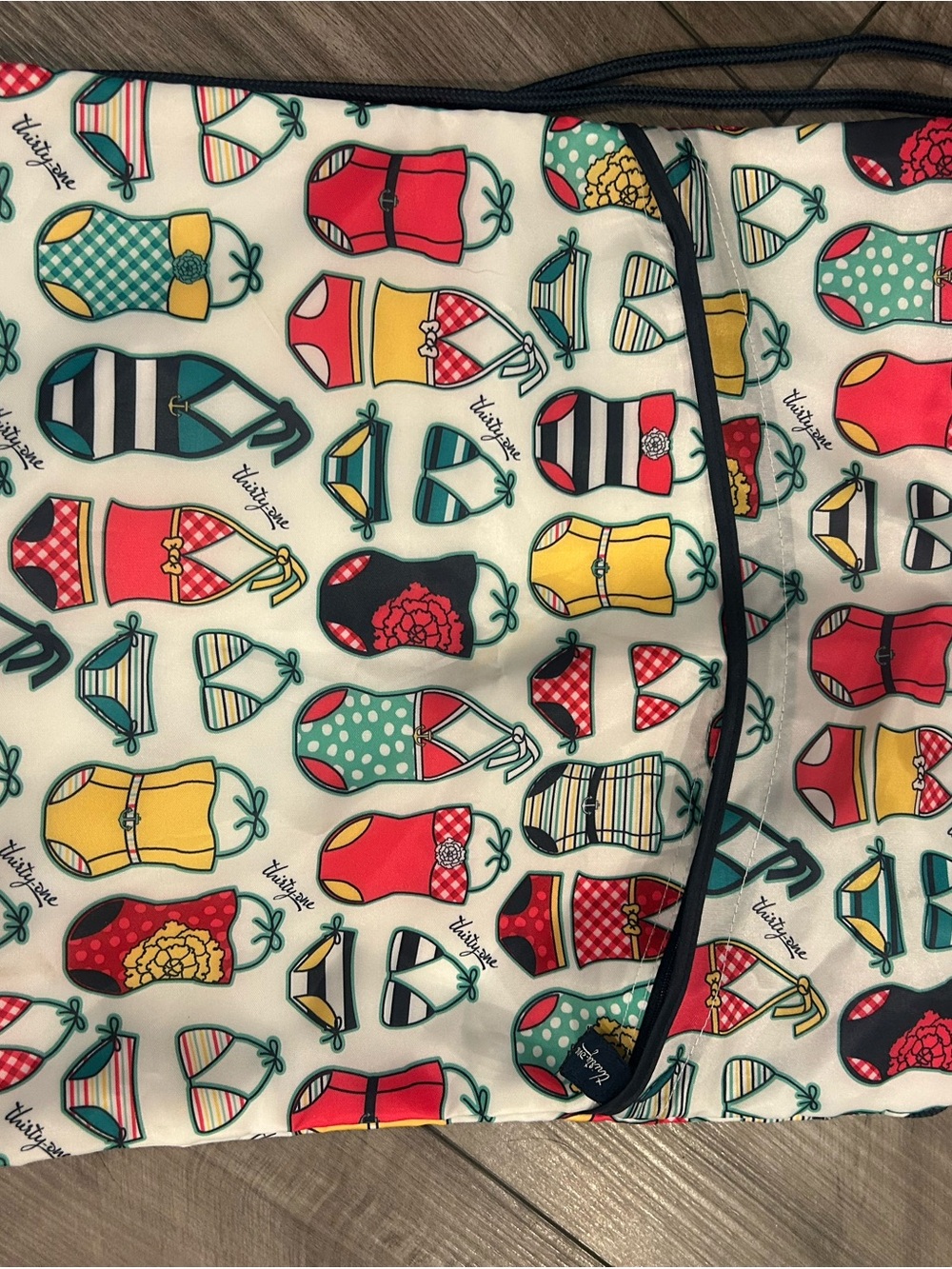Thirty-One Swimsuit Print drawstring Tote